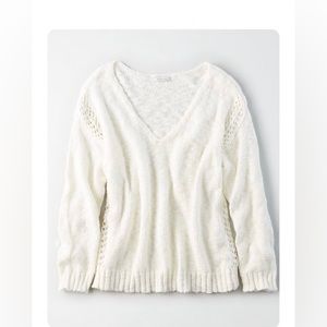 American eagle oversized V neck sweater
